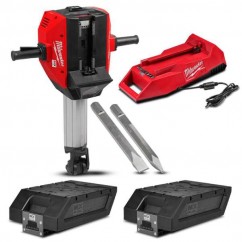 Milwaukee MXFDH2528H-0 + MXFXC406 + MXFC - MX FUEL 6.0Ah Li-ion Cordless  Jack Hammer Breaker Combo Kit